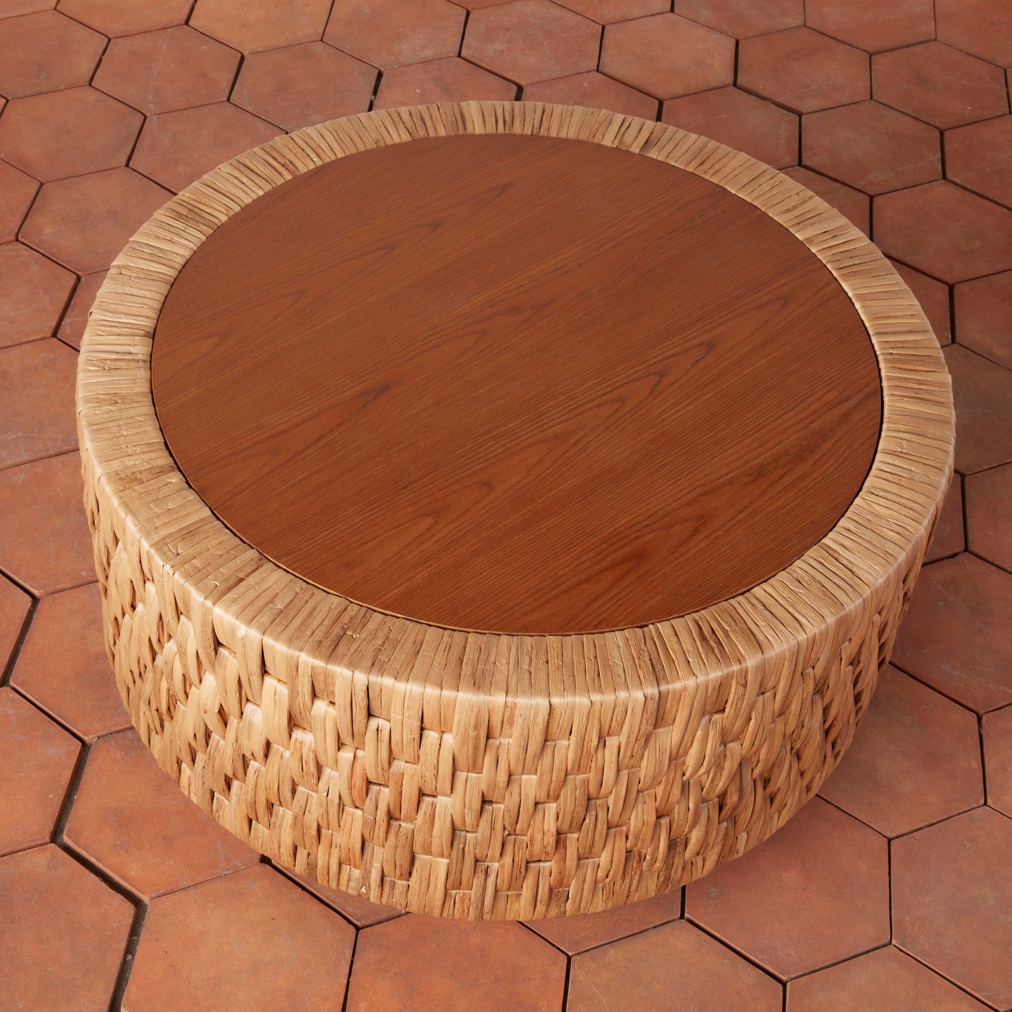 Table basse tissée Puebla en naturel