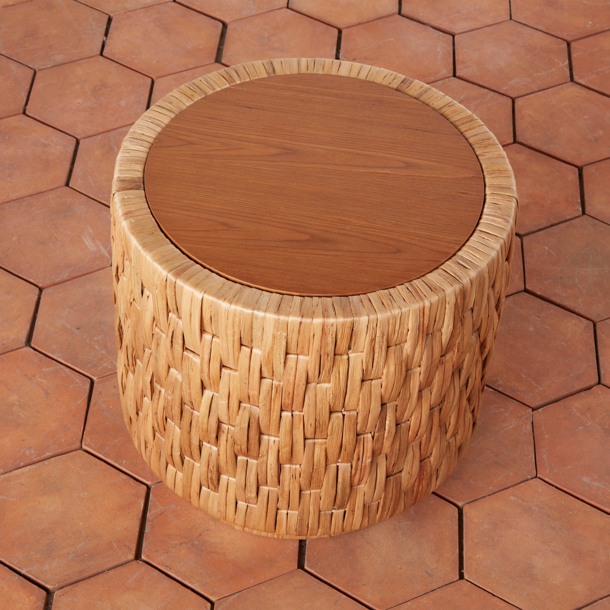 Table d'appoint tissée Puebla en naturel