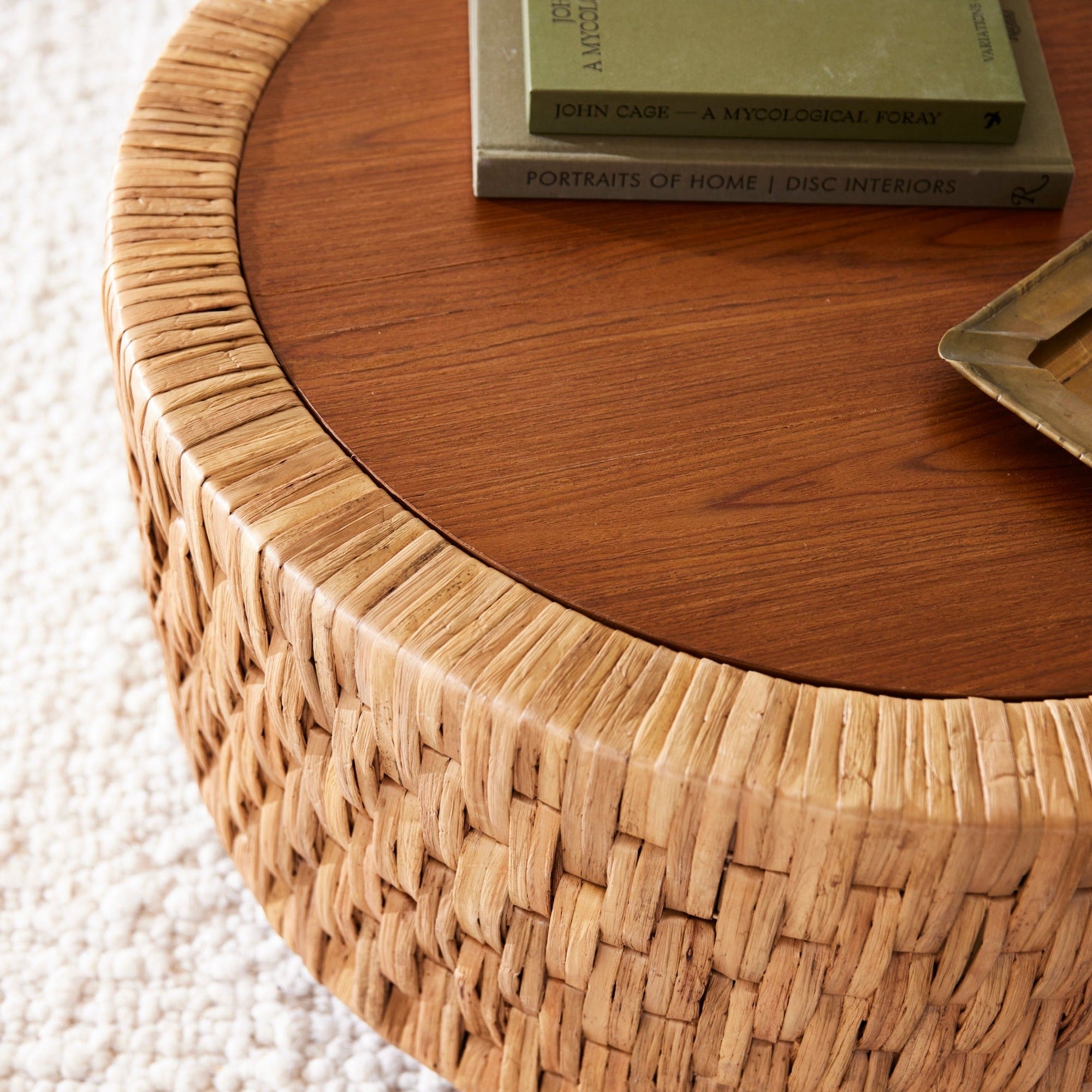 Table basse tissée Puebla en naturel