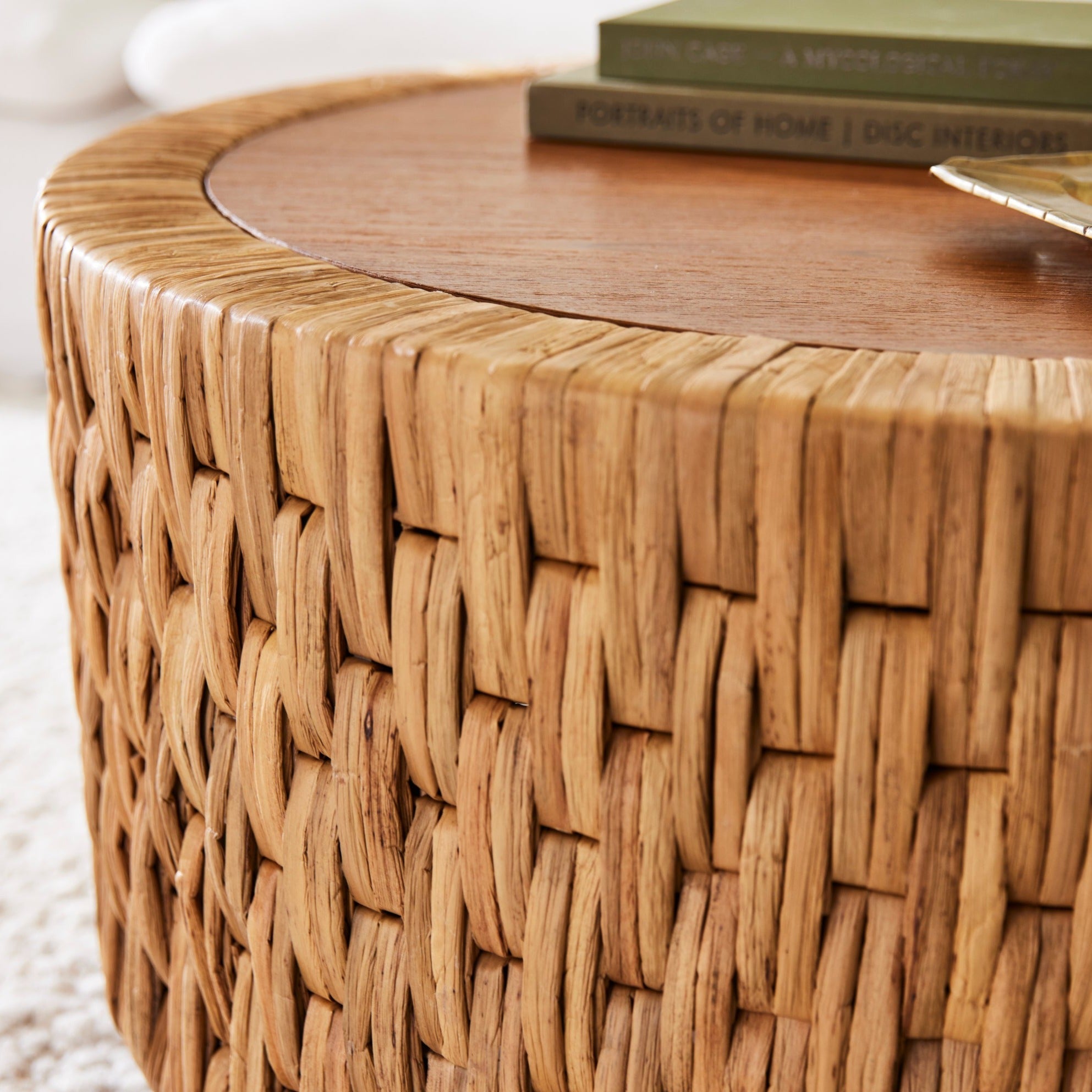 Table basse tissée Puebla en naturel