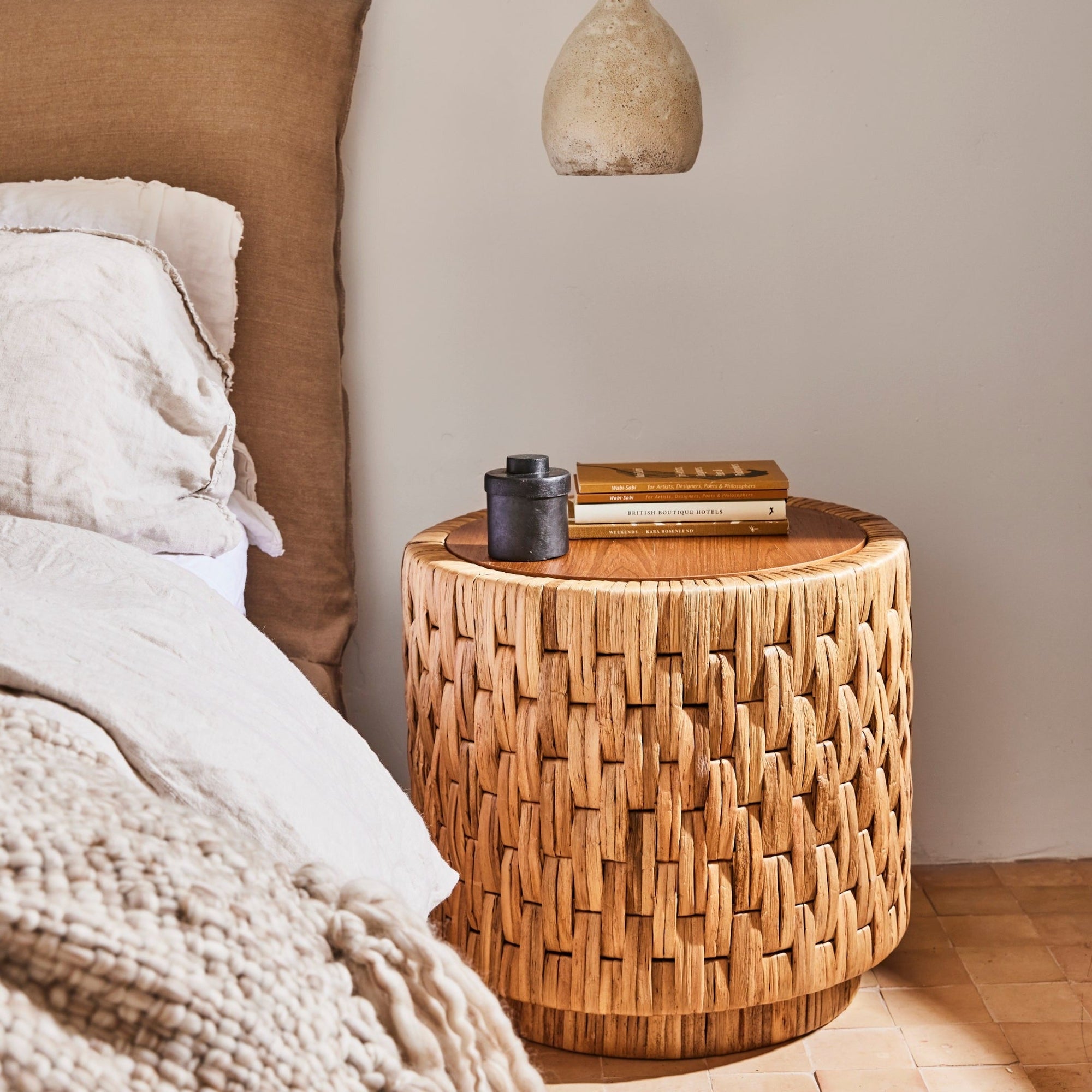 Table d'appoint tissée Puebla en naturel