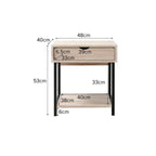 Vigo Bedside Table - Black