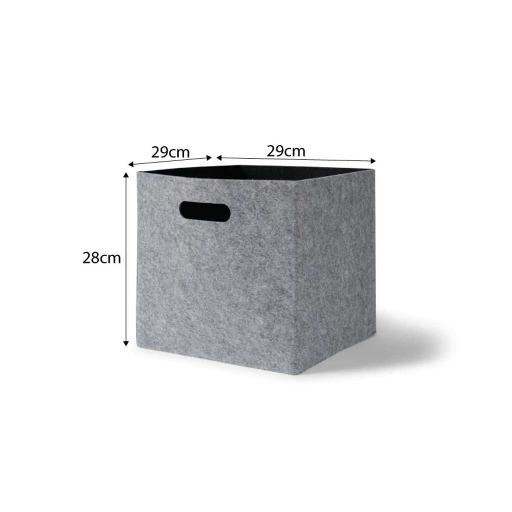 Felt Cube Basket - Grey