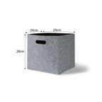 Felt Cube Basket - Grey