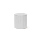 Eve Drum Side Table - White