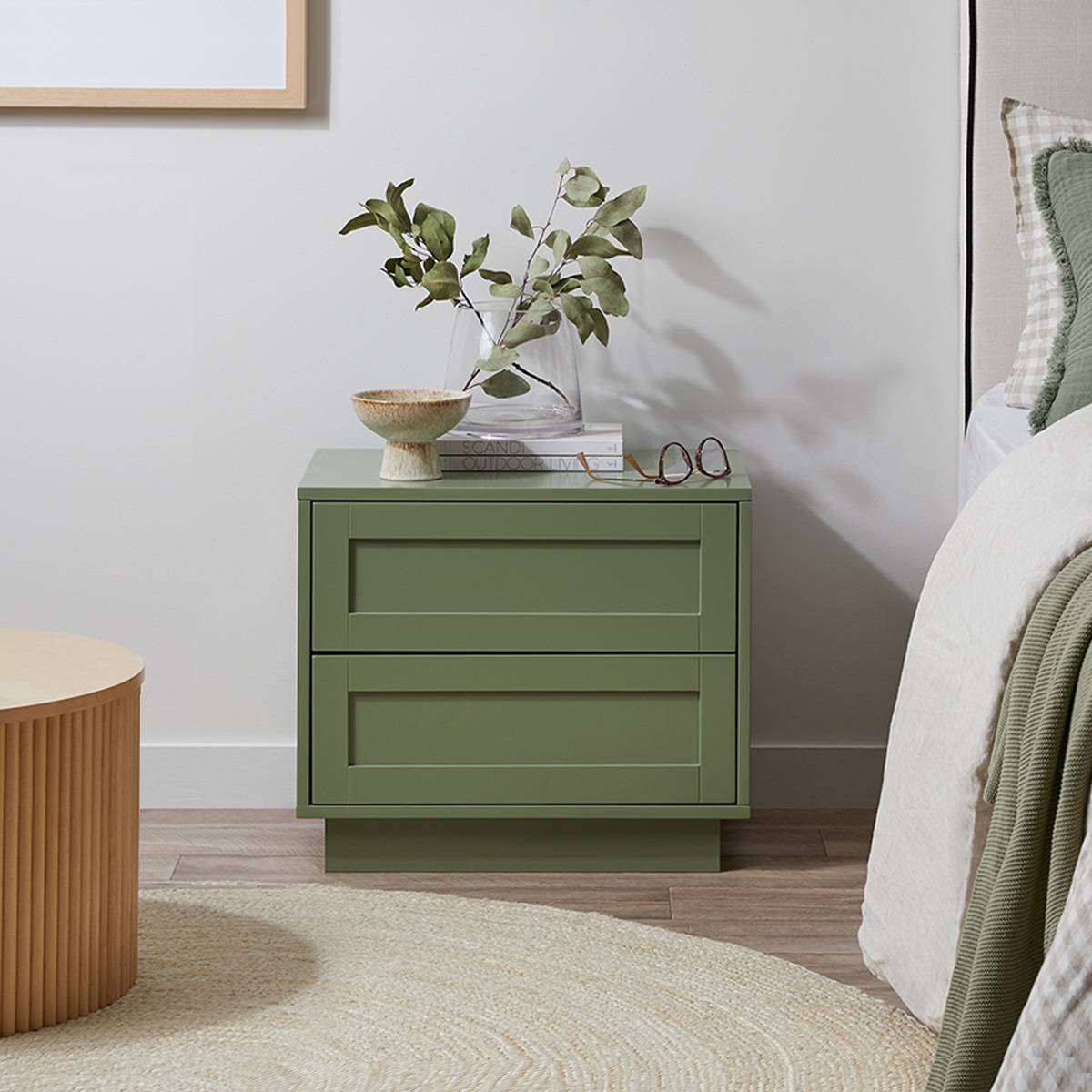 Napier Natural + Eros Green Three Piece Bedroom Set