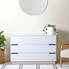 Zack Six Drawer - White Bundle