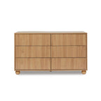 Deven Ball Feet Six Drawer - Natural