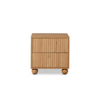 Deven Ball Feet Bedside Table - Natural