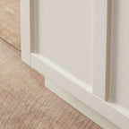 Emery Panel Bedside Table - Beige