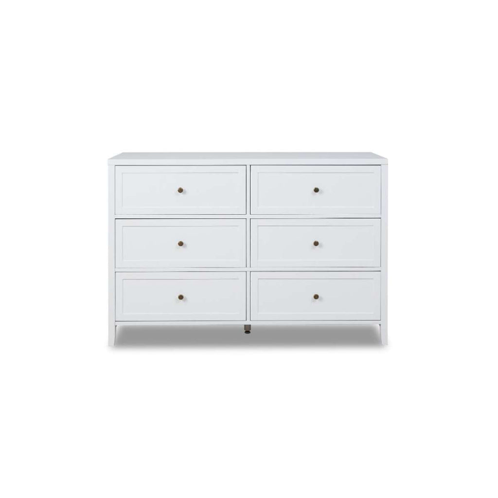 Cove Six Drawer - White