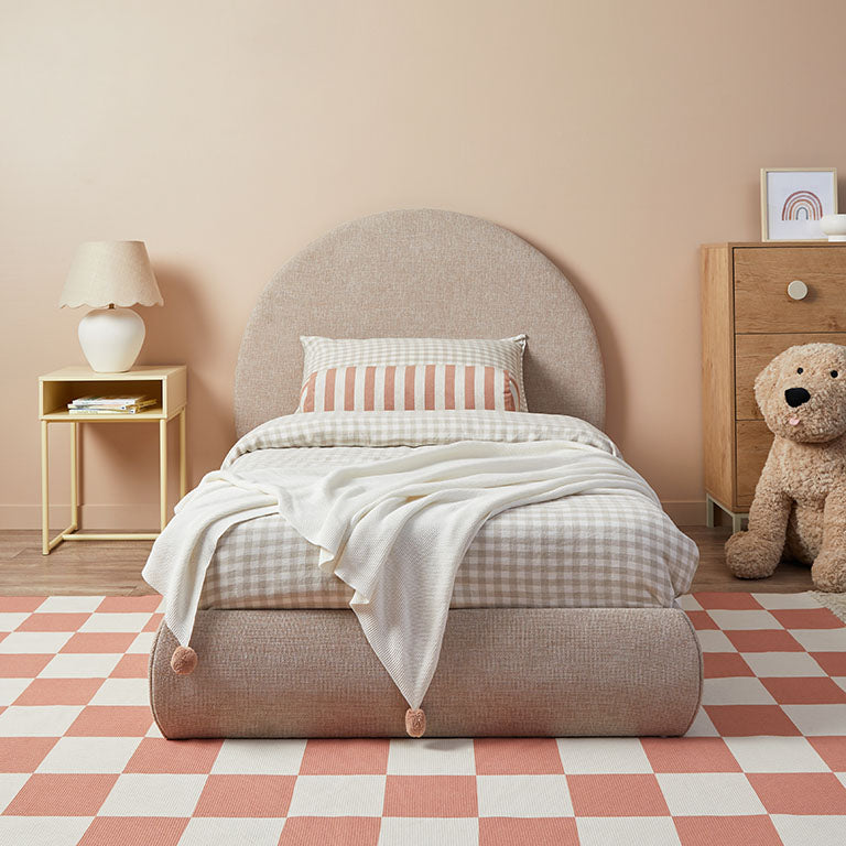 Arlo Arched King Single Bed - Natural