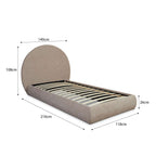 Arlo Arched King Single Bed - Natural