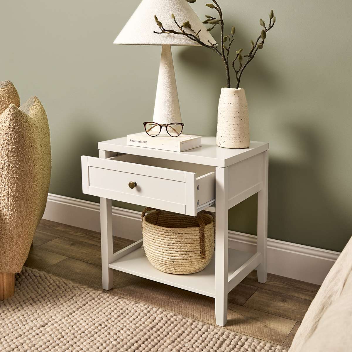 Cove Bedside Table - Beige