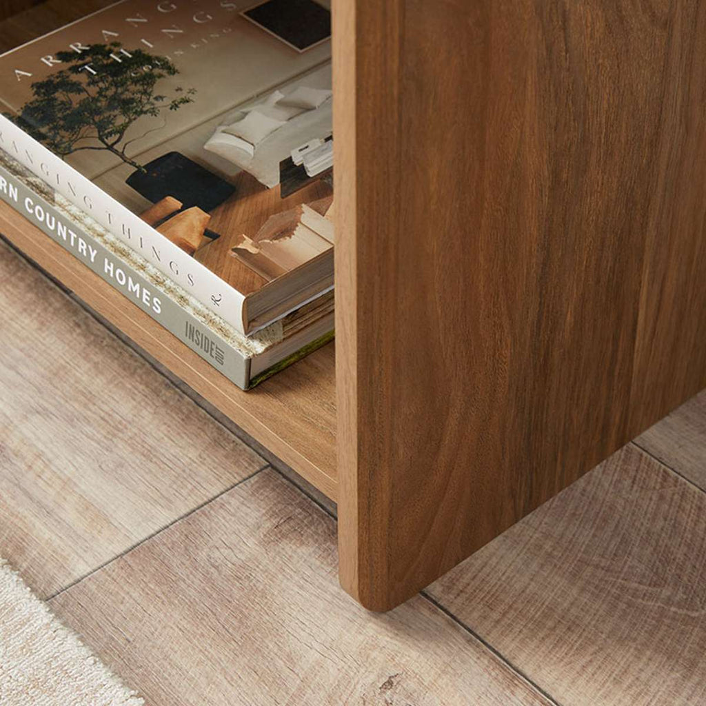 Owen Bedside Table - Pecan/Beige