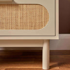 Canyon Two Drawer Bedside Table - Beige/Natural