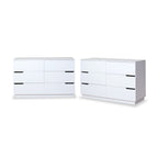 Zack Six Drawer - White Bundle